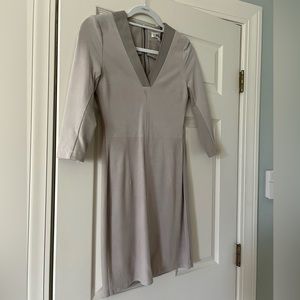 My Tribe - Light Gray Suede 3/4 Sleeve Dress- Size XS